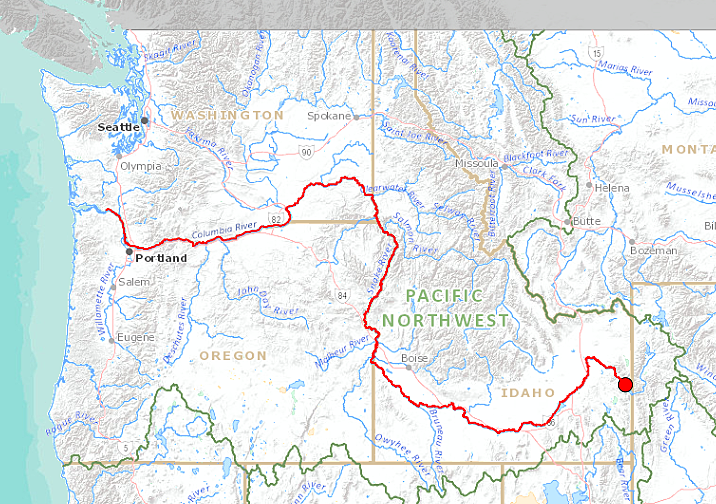 Oregon's Borders With Washington And Idaho Are Mostly Bounded By The ...